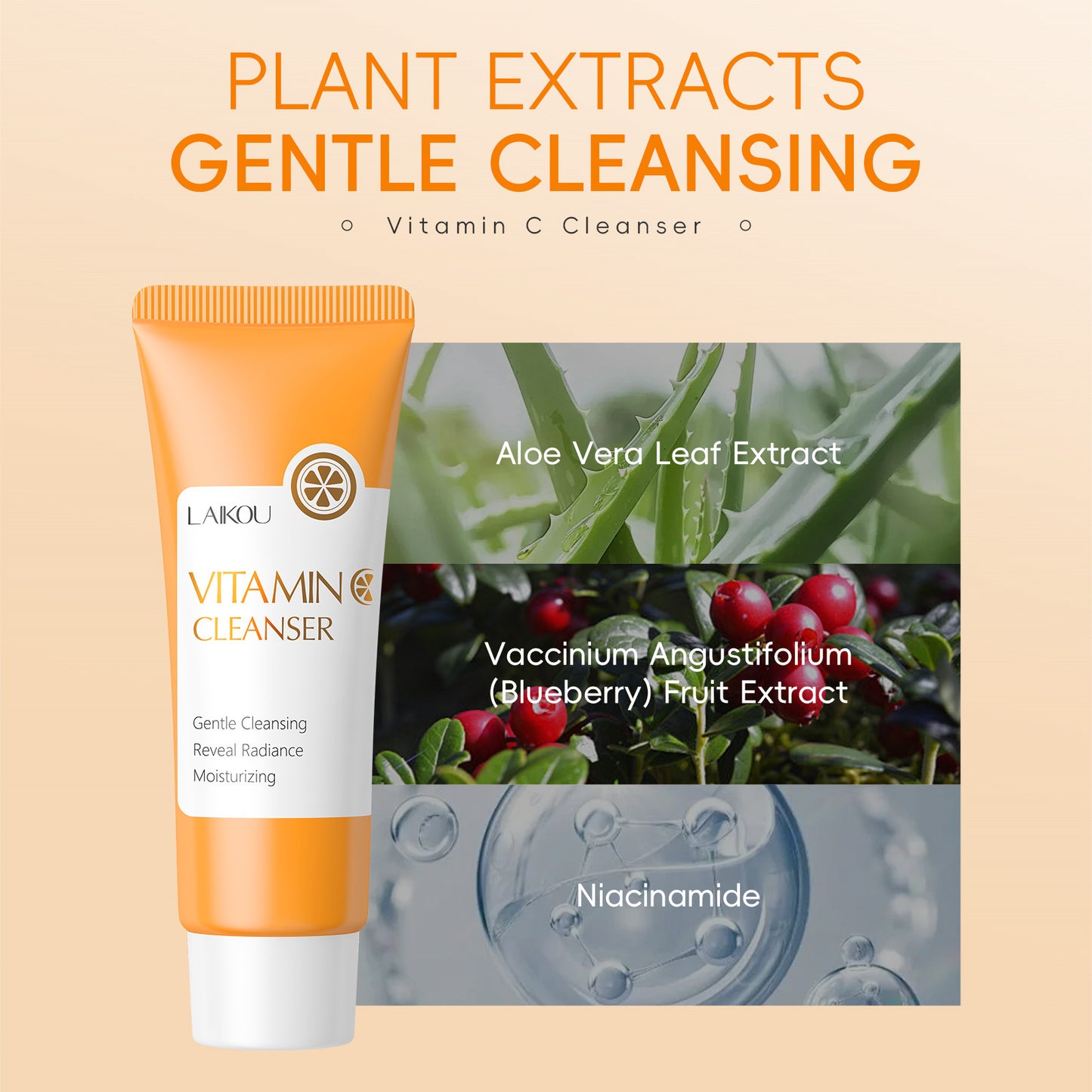 Vitamin C Facial Cleanser 100g Moisturizing And Cleansing Pores