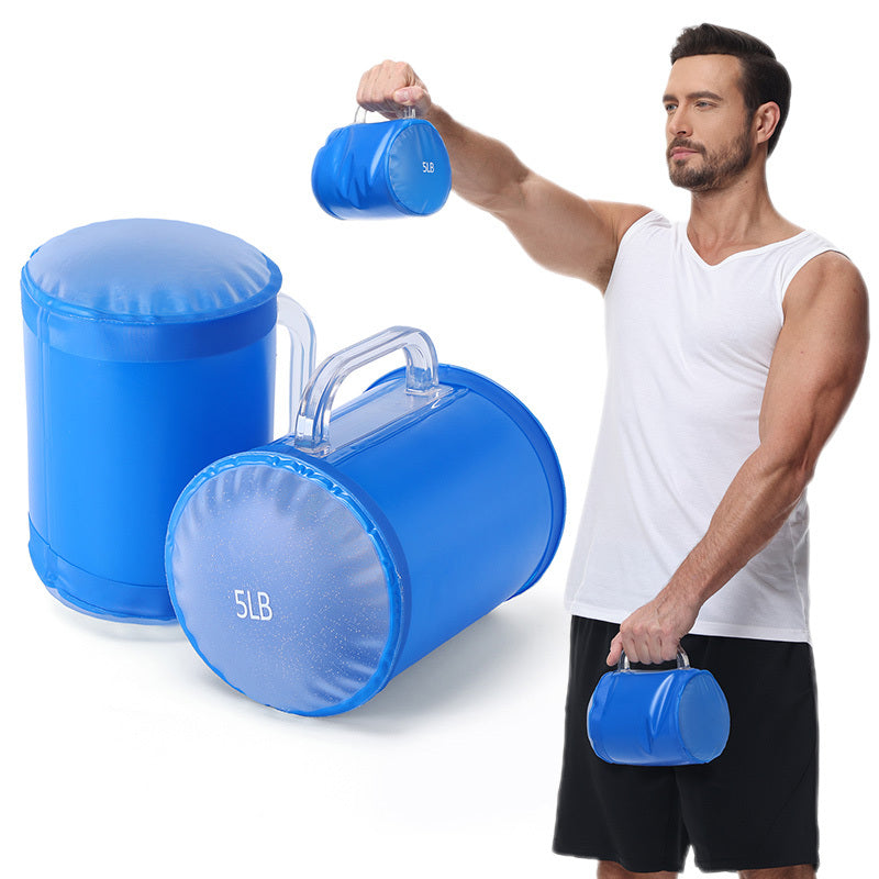 Portable 10lb Water Dumbbell Pairs Free Weights Adjustable Yoga Exercise Fitness Women Dumbbell Travel Training Water Dumbbell Set