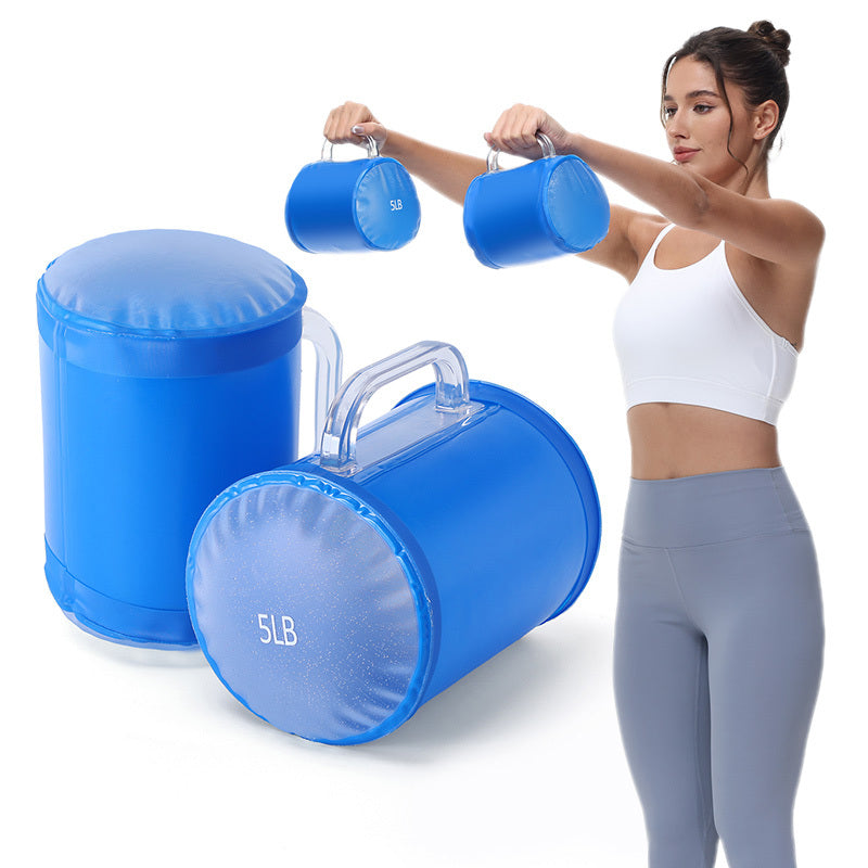 Portable 10lb Water Dumbbell Pairs Free Weights Adjustable Yoga Exercise Fitness Women Dumbbell Travel Training Water Dumbbell Set