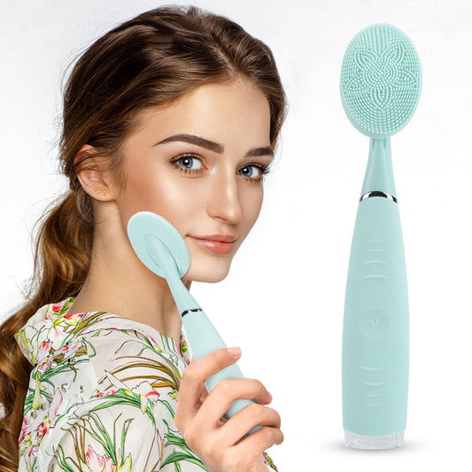 Facial Cleansing Brush Waterproof Silicone Cleansing Tool Portable Electric Handheld Facial Cleaning Brush Mini Pore Cleaner