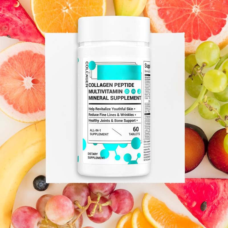 Products like vitamin D or multivitamins that support overall health.
Collagen, Vitamin & Mineral, Contains Vitamin D3, Vitamin C, Probiotics,Vitamin E, Vitamin B & Multivitamin Healthcare Supplement Edible Fitness