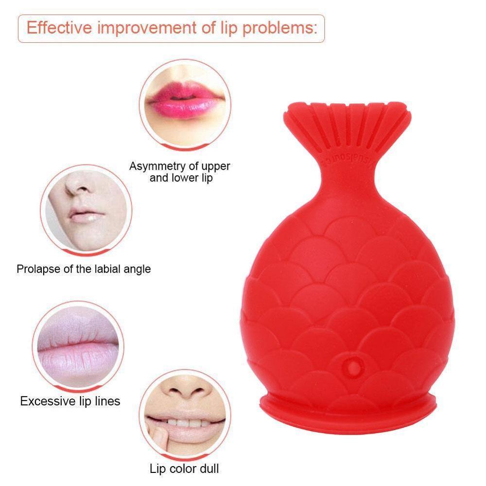 Red Fish Shaped Silicone Lip Enhancer